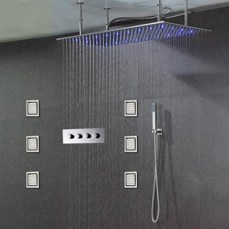 Reno 40"x20" Luxury Bath Shower Set Stainless Steel Rain Shower Head