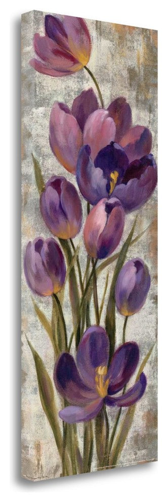 "Royal Purple Tulips I" By Silvia Vassileva, Giclee Print on Gallery Wrap Canvas