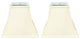 Royal Designs Square Bell Lamp Shade, Eggshell, 6x12x10.5, Set of 2