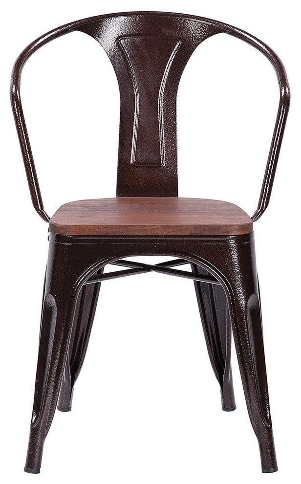 High Quality Set of 2 Tolix Style Armchair, Copper