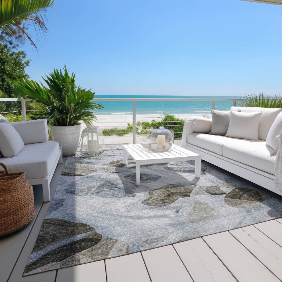 Machine Washable Indoor/Outdoor Chantille ACN1863 Sky 3' x 5' Rug