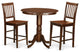 3 Pc Dining Counter Height Set - High Top Table And 2 Dining Chairs