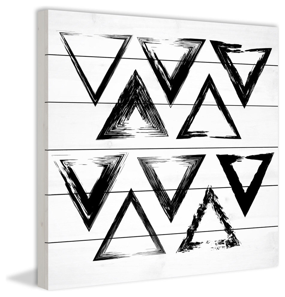 "Interlocking" Painting Print, White Wood, 24"x24"