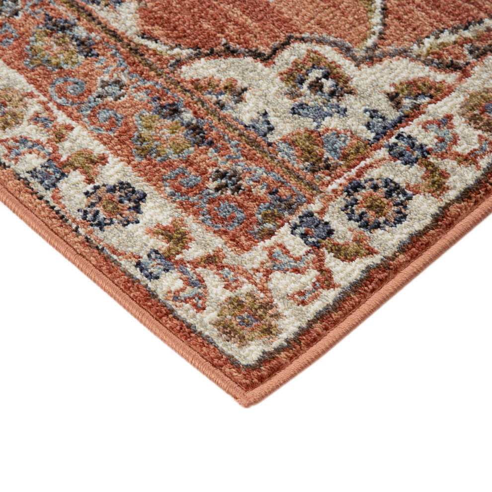 Jordan Bea Power-Loomed Polypropylene Area Rug, Orange, 6'7"x9'