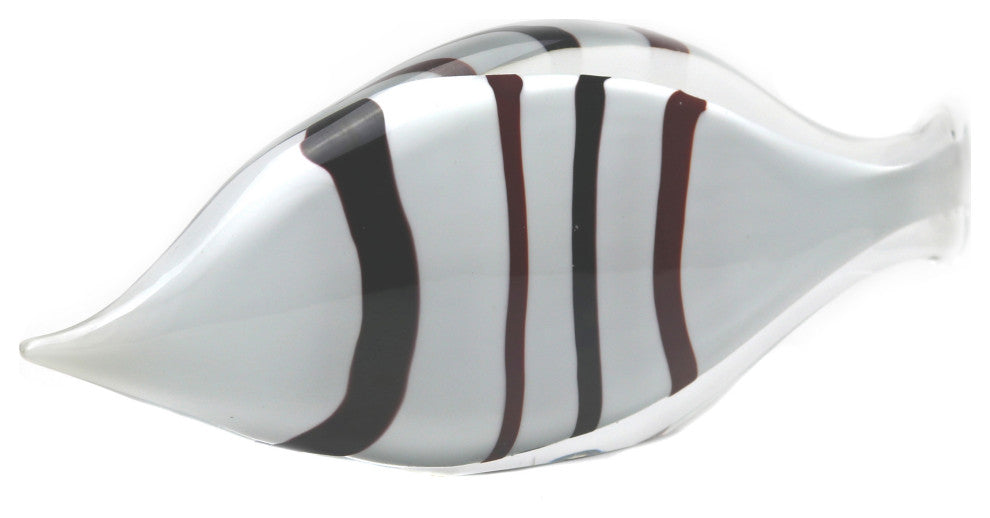 Murano Glass Tropical Fish, Red, Black