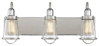 Lansing 3-Light Bath Vanity Fixture Vanity, Satin Nickel