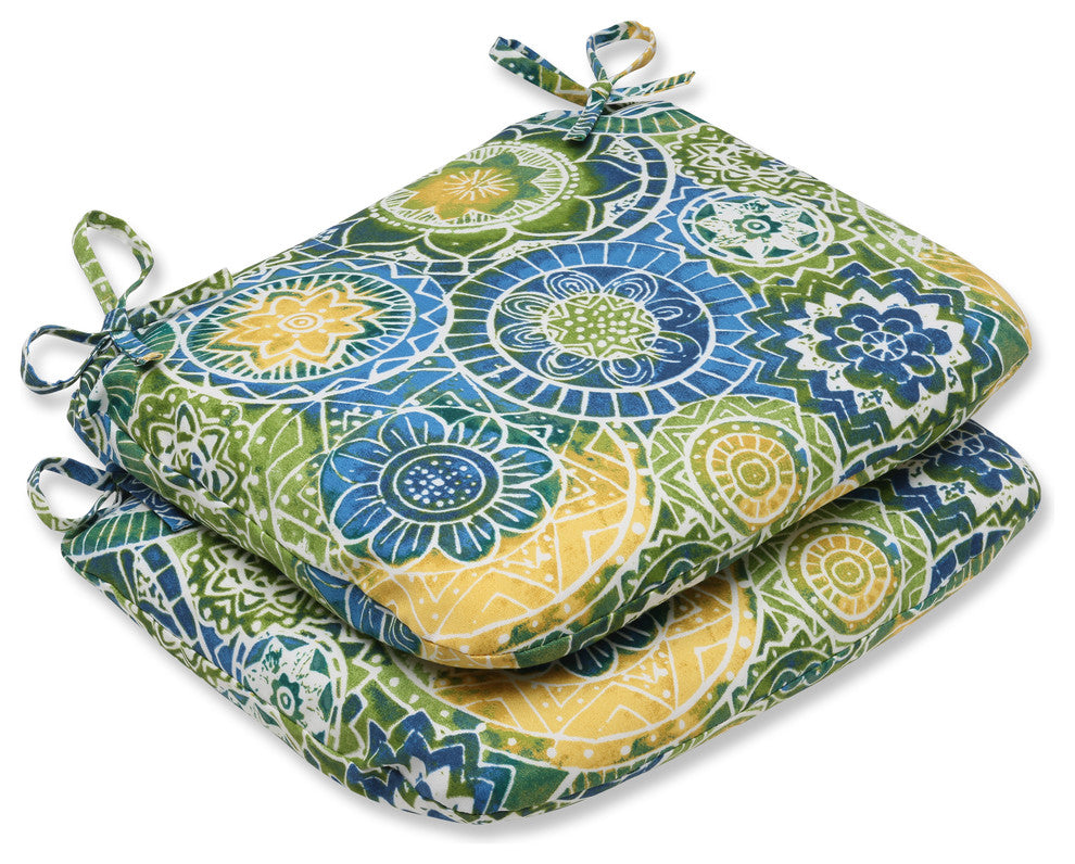 Omnia Lagoon Rounded Corners Seat Cushion, Set of 2