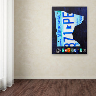 "Minnesota License Plate Map" Canvas Art by Design Turnpike