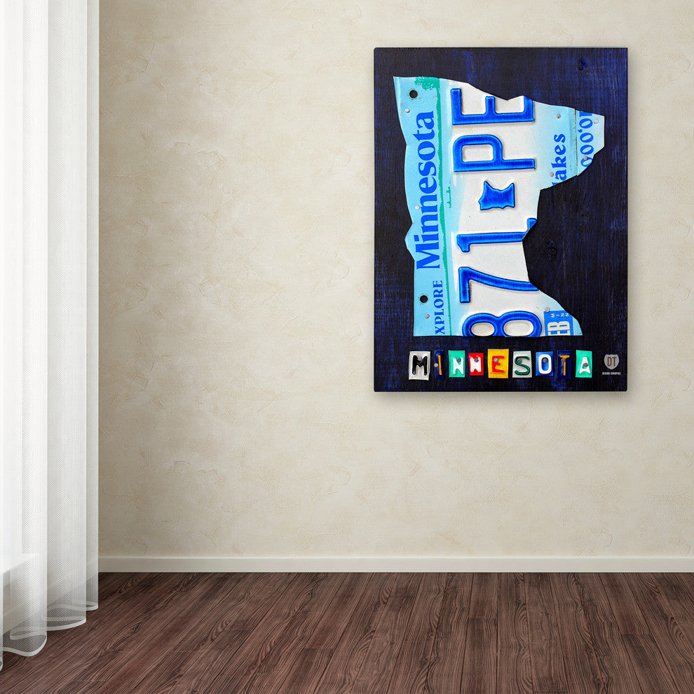 "Minnesota License Plate Map" Canvas Art by Design Turnpike