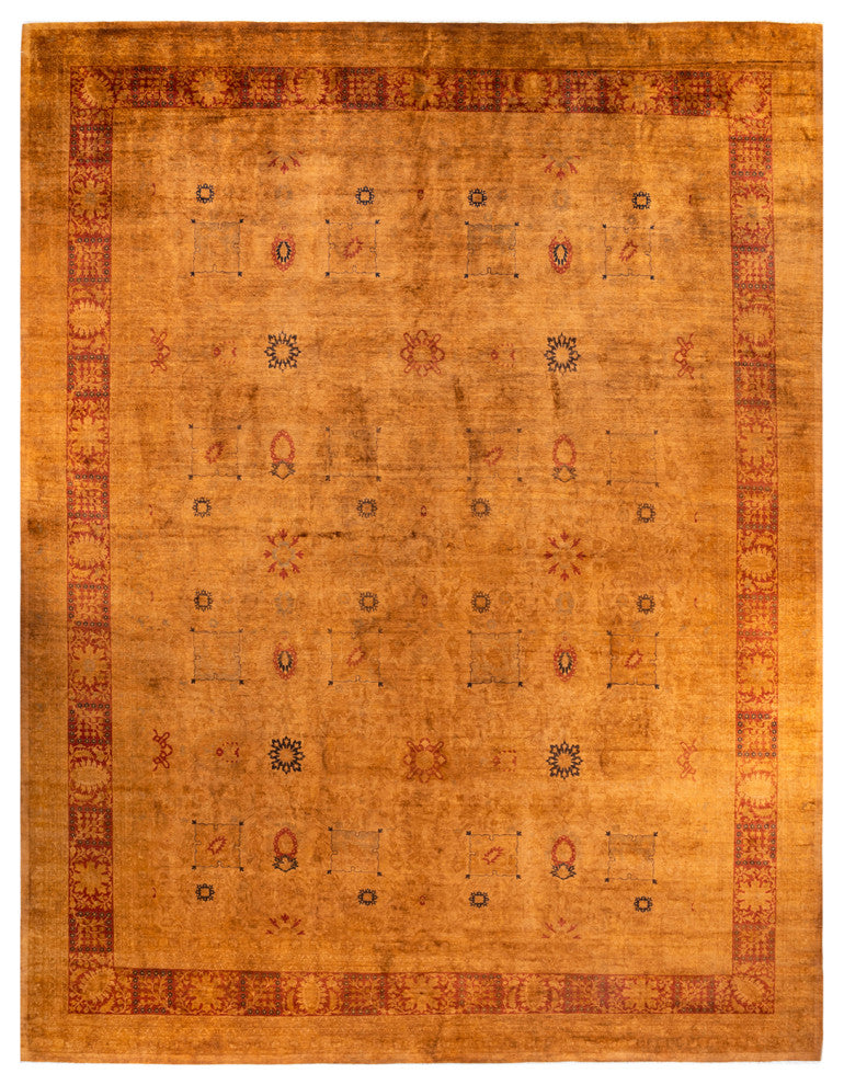 Fine Vibrance, One-of-a-Kind Handmade Area Rug Yellow, 16'0"x12'4"