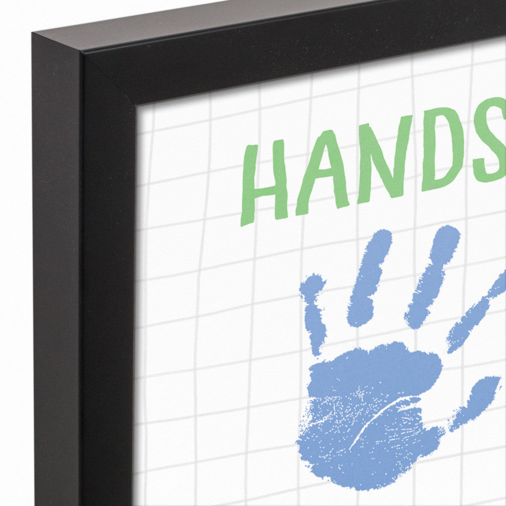 Hands Down Best Grandpa 12x12 Black Framed Canvas