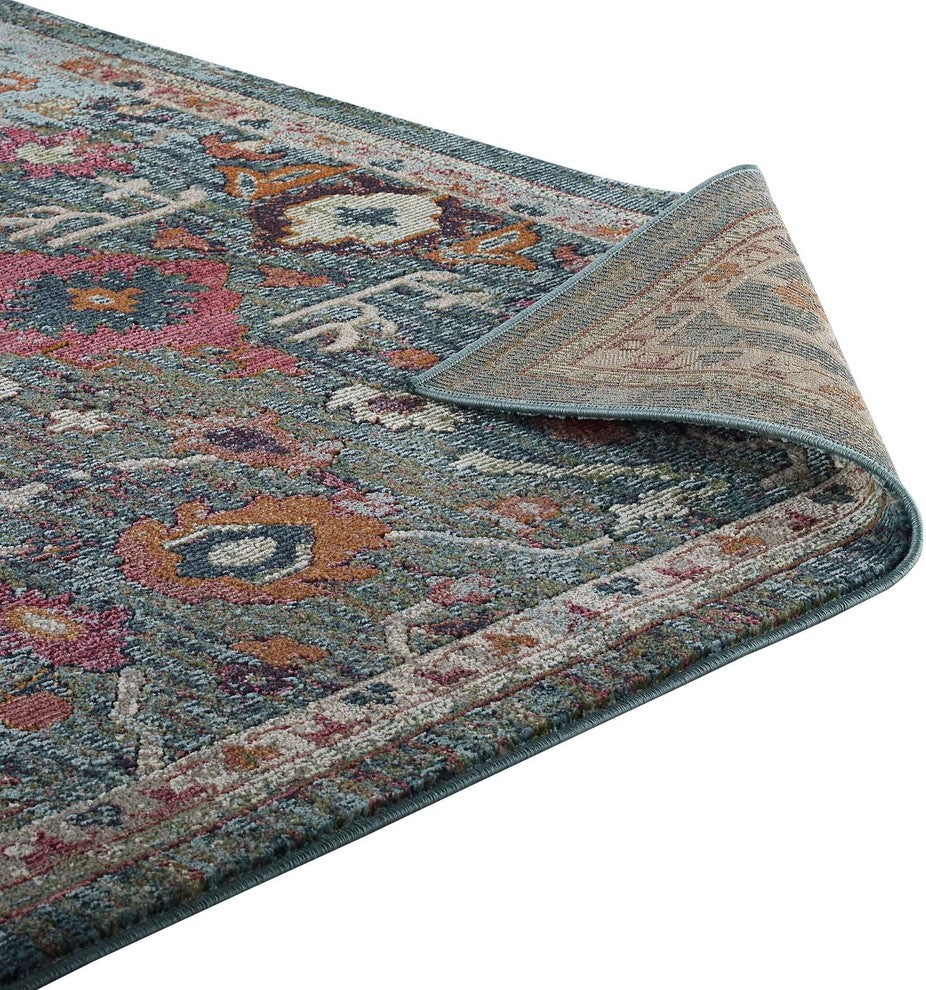 Tribute Every Distressed Vintage Floral 5x8 Area Rug