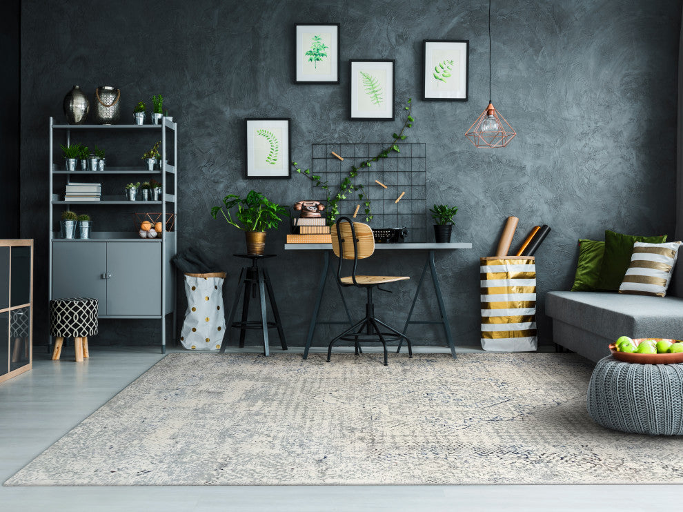 Million Modern Area Rug, Gray, 7'10"X10'10"