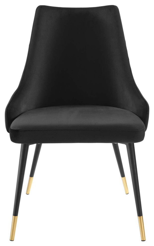 Adorn Dining Side Chair Performance Velvet Set of 2-Black