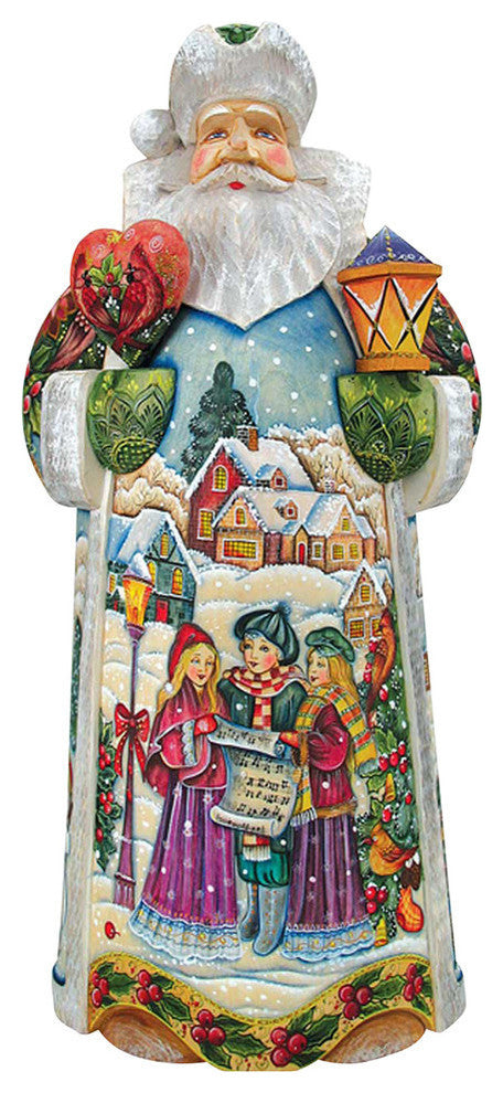 In Harmony Santa, Woodcarved Figurine