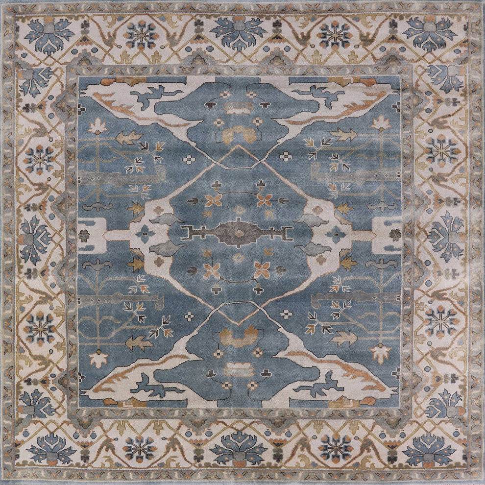 Ahgly Company Indoor Square Mid-Century Modern Area Rugs, 5' Square