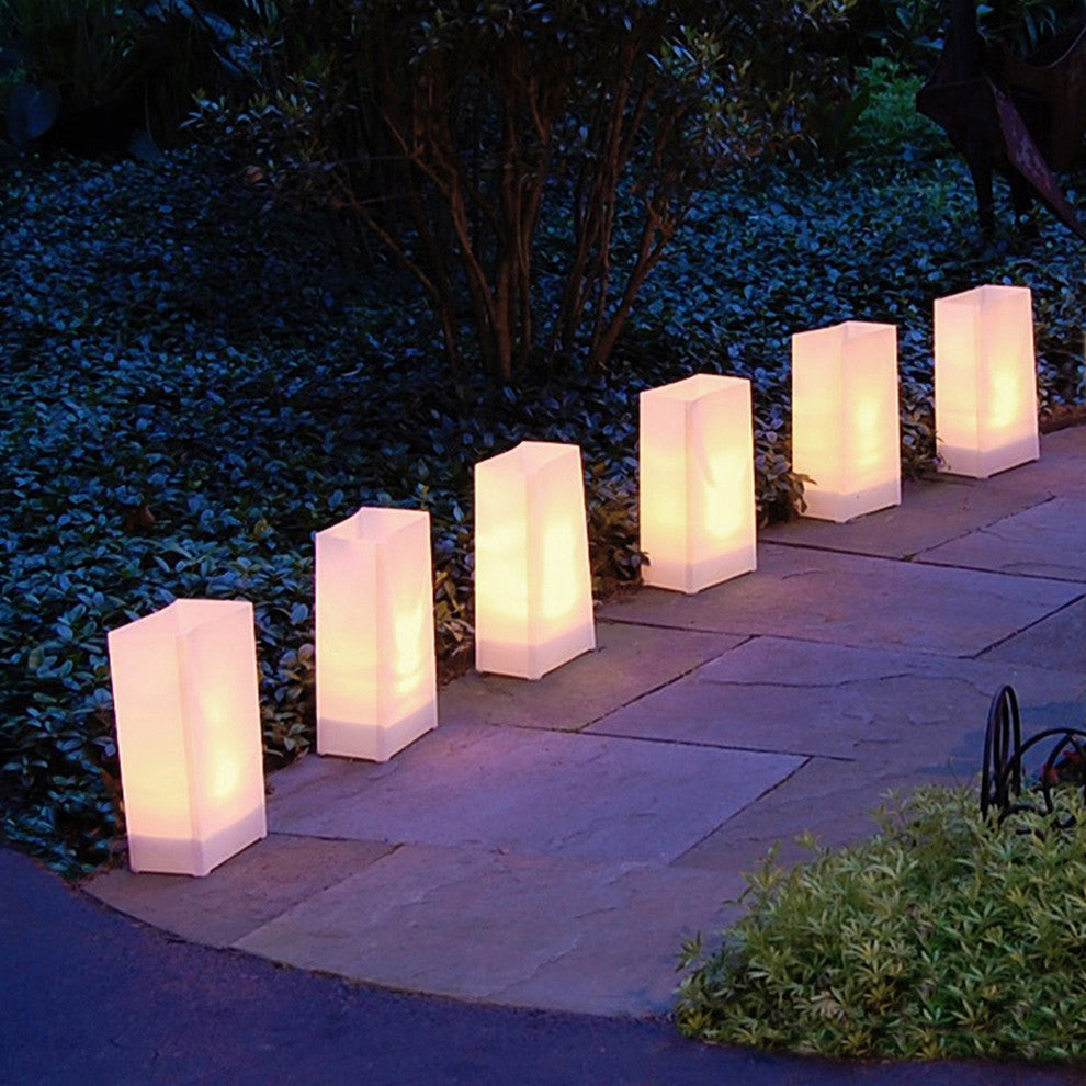 Electric LED Luminaria Kit With 6 Lanterns, White