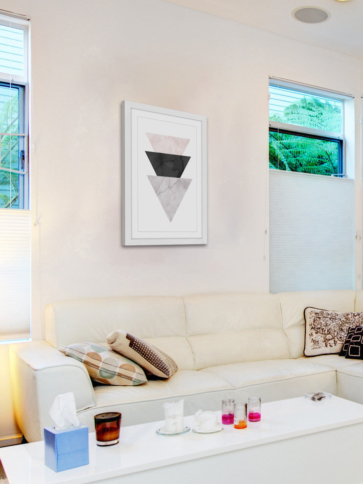 "Triangle Stack" Framed Paper Print by Diana Alcala, 40x60 cm