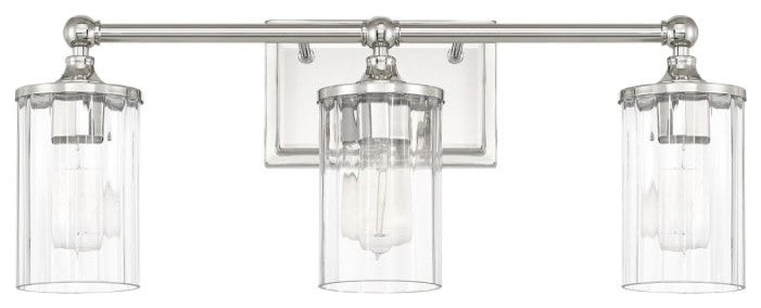 Camden 3 Light Vanity, Polished Nickel