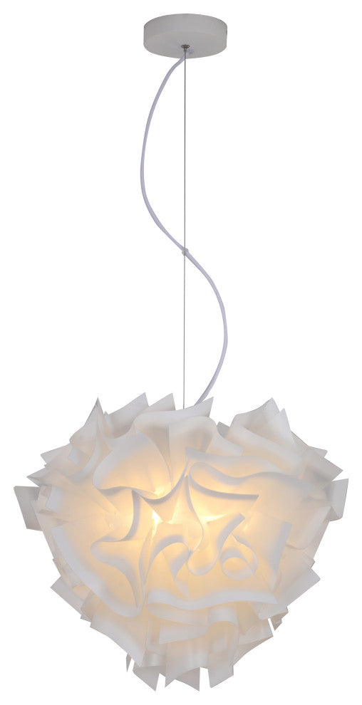 Bethel International DLS100C16W 1 Light Chandelier, White
