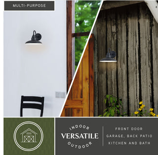 Tucson 10" LED Outdoor Wall Light Textured Black and Glossy White