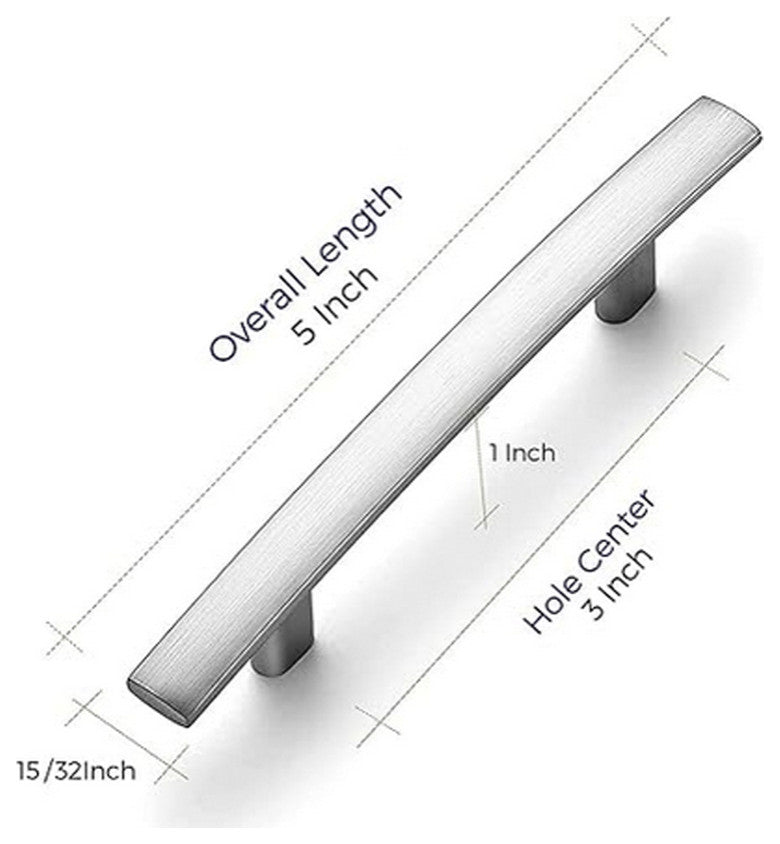 Mascot Hardware Contemporary Arch 3 in. Satin Nickel Drawer Pull - Pack of 10