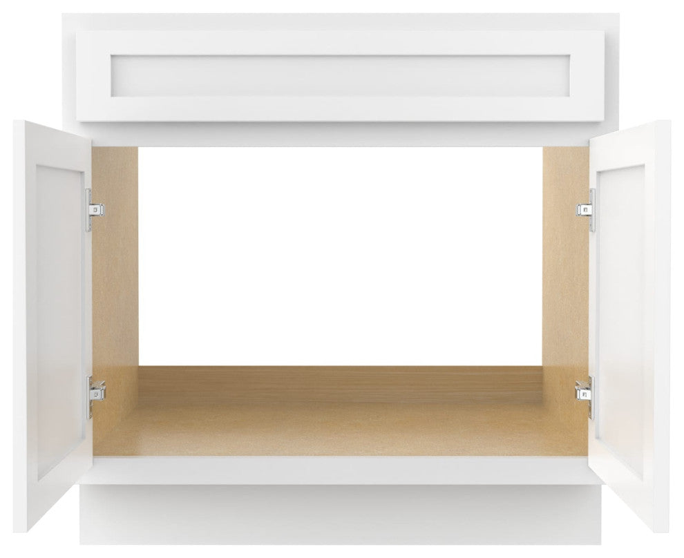 Vanity Art Vanity Base Cabinet, No Top, 30", White