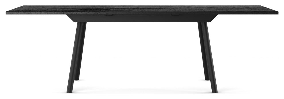 Amisco Faber Extendable Dining Table, Basalt Tfl / Black Metal
