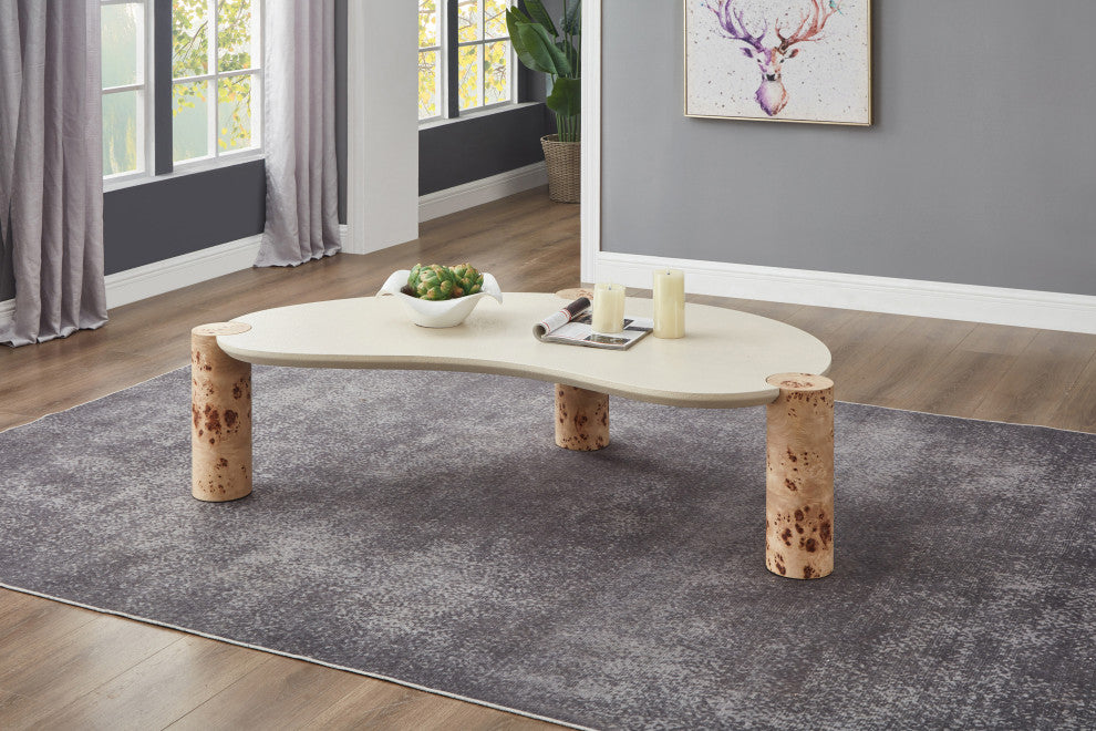 Thor Coffee Table, Natural, 59.5" W x 36" D x 16" H