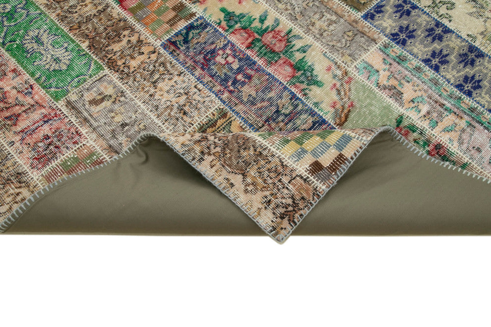 Rug N Carpet - Handmade Turkish 6' 8" x 9' 11" Unique Patchwork Area Rug