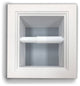 Tampa Recessed Solid Wood Toilet Paper Holder 7 x 8.5, Primed Gray