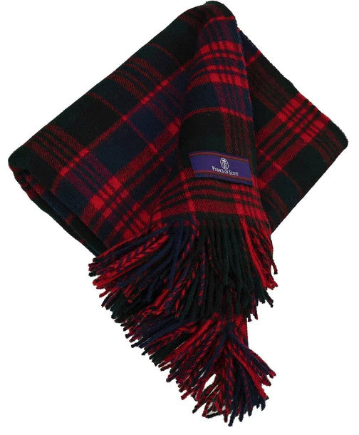 Prince of Scots Highland Tartan Tweed Merino Wool Throw, Macdonald
