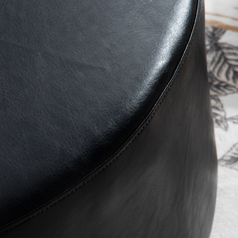 Faux Leather/Fabric Side Chair with Metal Base, Black, 29'' X 29''