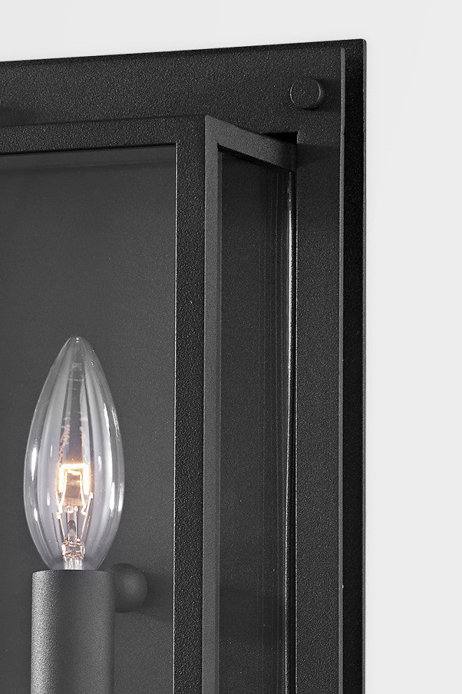 Winslow 1 Light Small Exterior Wall Scone, Textured Black