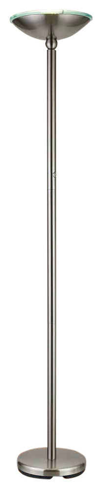 Artiva USA "Saturn" 71" LED Brushed Nickel Torchiere Floor Lamp With Touch Dimme