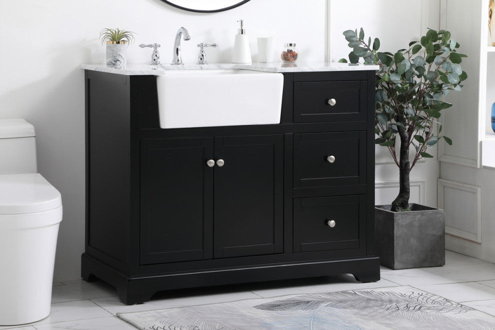 Home Living 22" Farmhouse Black-Light Bathroom Vanity