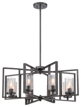 Elements 8-Light Chandelier, Charcoal