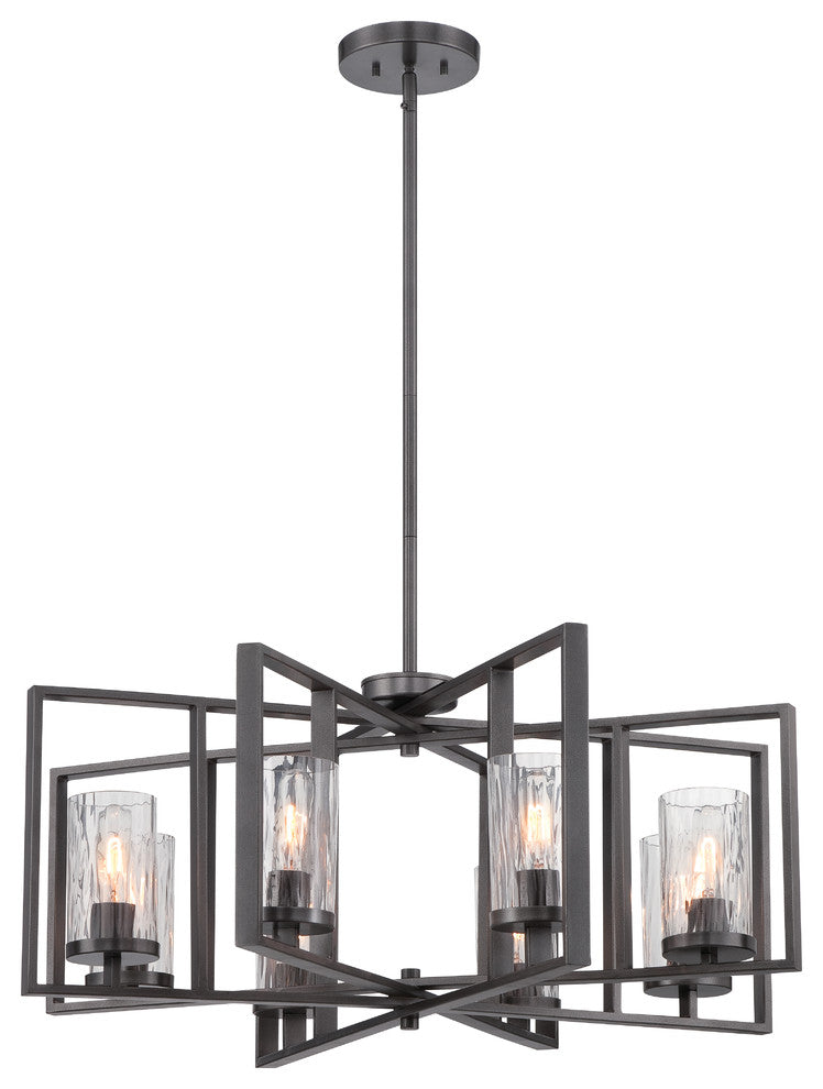 Elements 8-Light Chandelier, Charcoal