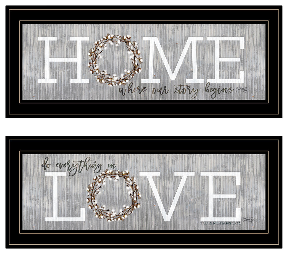 "Where Our Story Begins" 2-Piece Vignette by Marla Rae, Black Frame