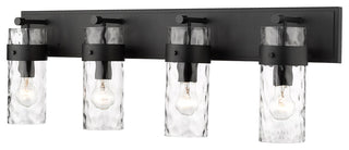 Fontaine Four Light Vanity, Matte Black