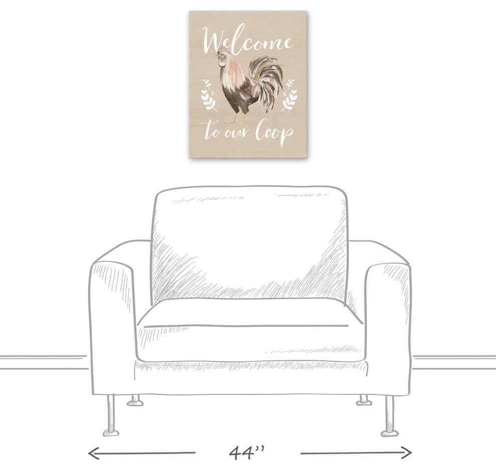 Welcome to our Coop 16x20 Canvas Wall Art