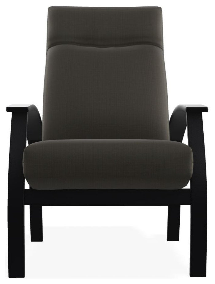 Belle Isle Cushion Outdoor Adjustable Back Chair, Stone Linen/Black