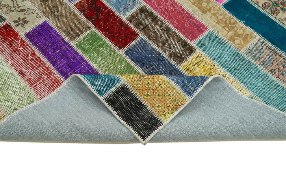 Rug N Carpet - Handmade Oriental 6' 7" x 10' 1" Decorative Patchwork Area Rug