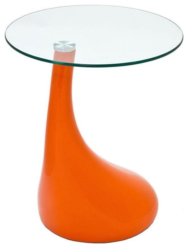 Teardrop Side Table in Orange