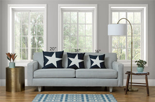 26x26" Gus Nautical Decorative Indoor Pillow, Dusty Smoke