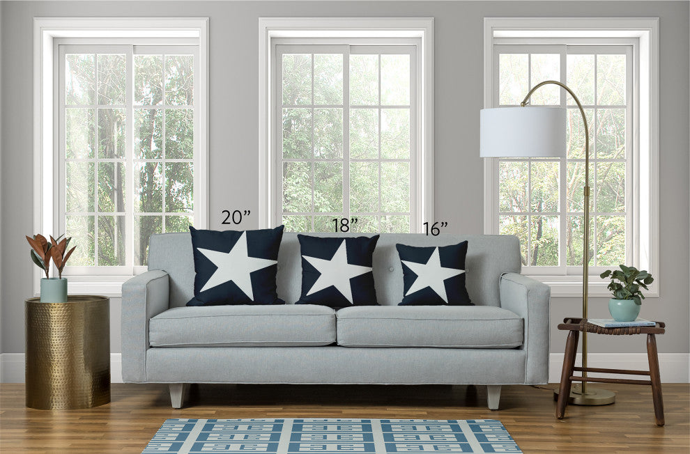 26x26" Gus Nautical Decorative Indoor Pillow, Dusty Smoke