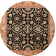 Ahgly Company Indoor Round Traditional Area Rugs, 3' Round