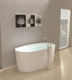 ADM Oval Freestanding Bathtub, White, 61", Glossy White