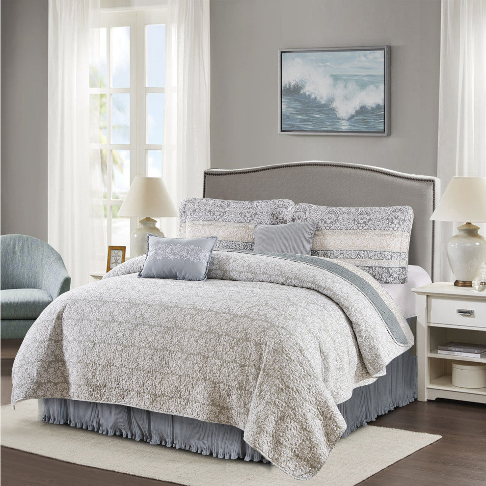 Marchesa 6-Piece Quilted Bed Spread Set, King