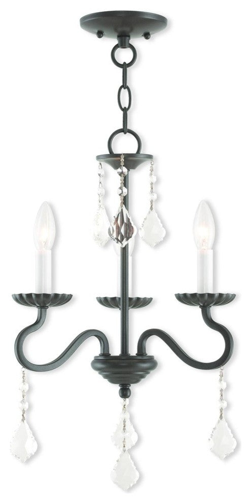 Callisto Mini Chandelier, English Bronze